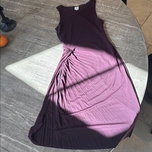 Halston Heritage Sleeveless Plum Midi Dress